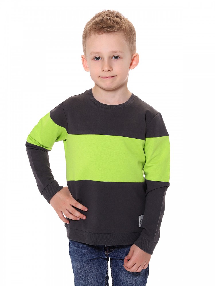 Джемпер дет. серый/зеленый ИнТ BJ 320-003 - 0