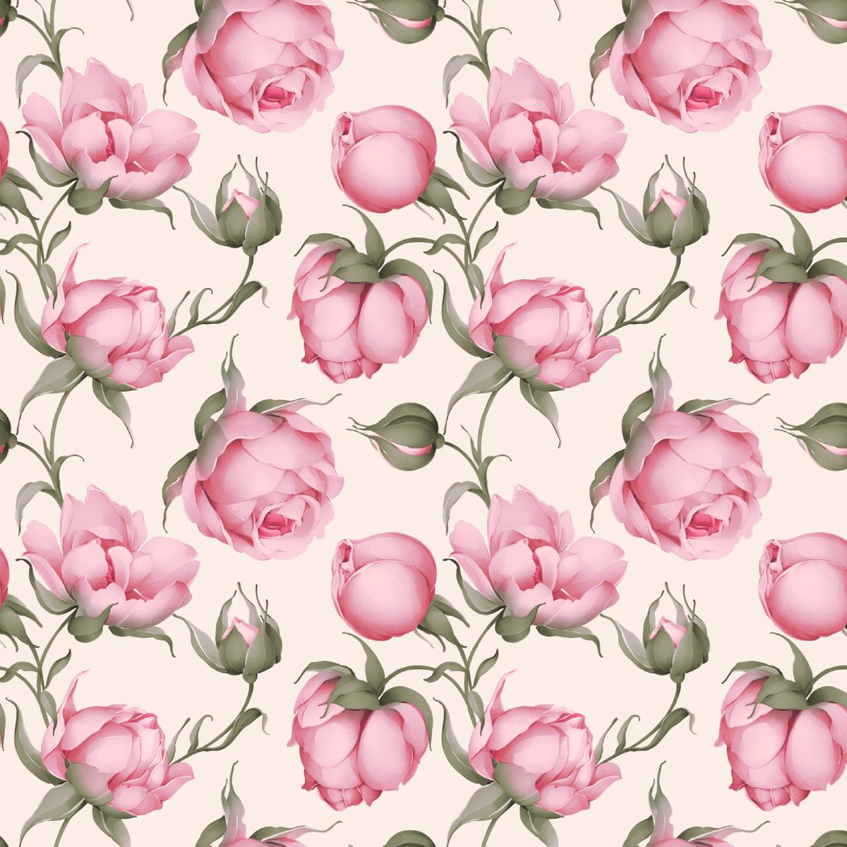 Бязь Премиум 220 см наб рис.50396-1 Розовый сад (комп 992357) - 1