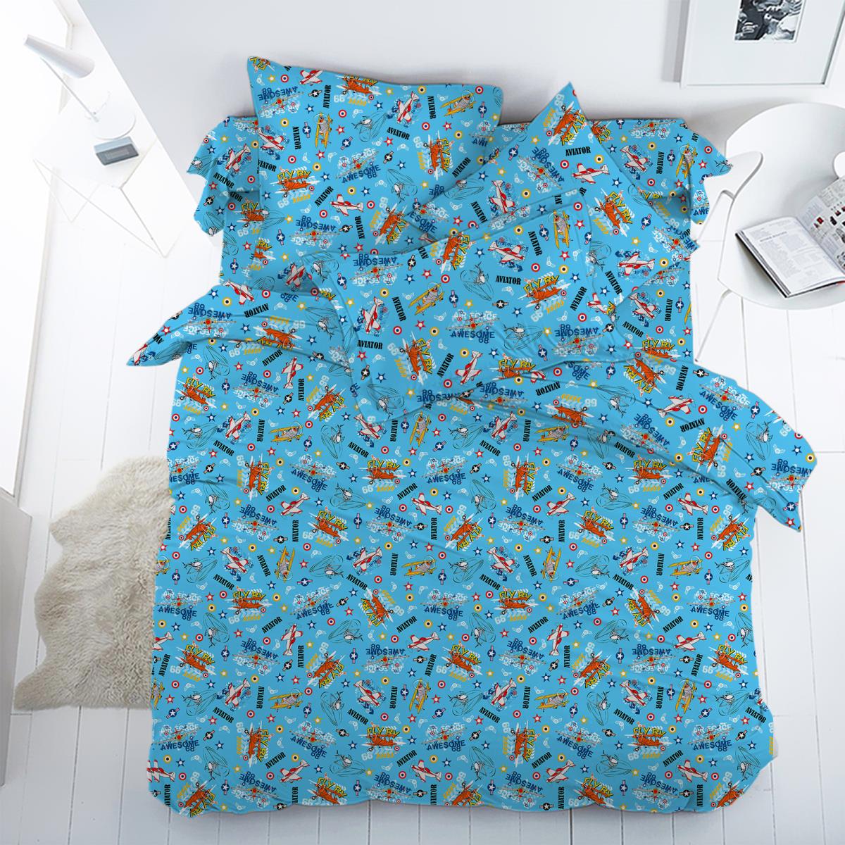 Бязь Комфорт 150 см наб рис.13288-1 Авиация - 1