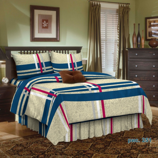 Бязь наб о/м 125 г/мкв 150 см рис.0251 арт.26Вч - 0