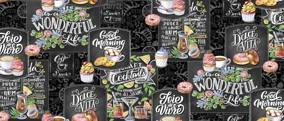 Полотно вафельное 150 см наб рис.30205-1 Грифель - 0