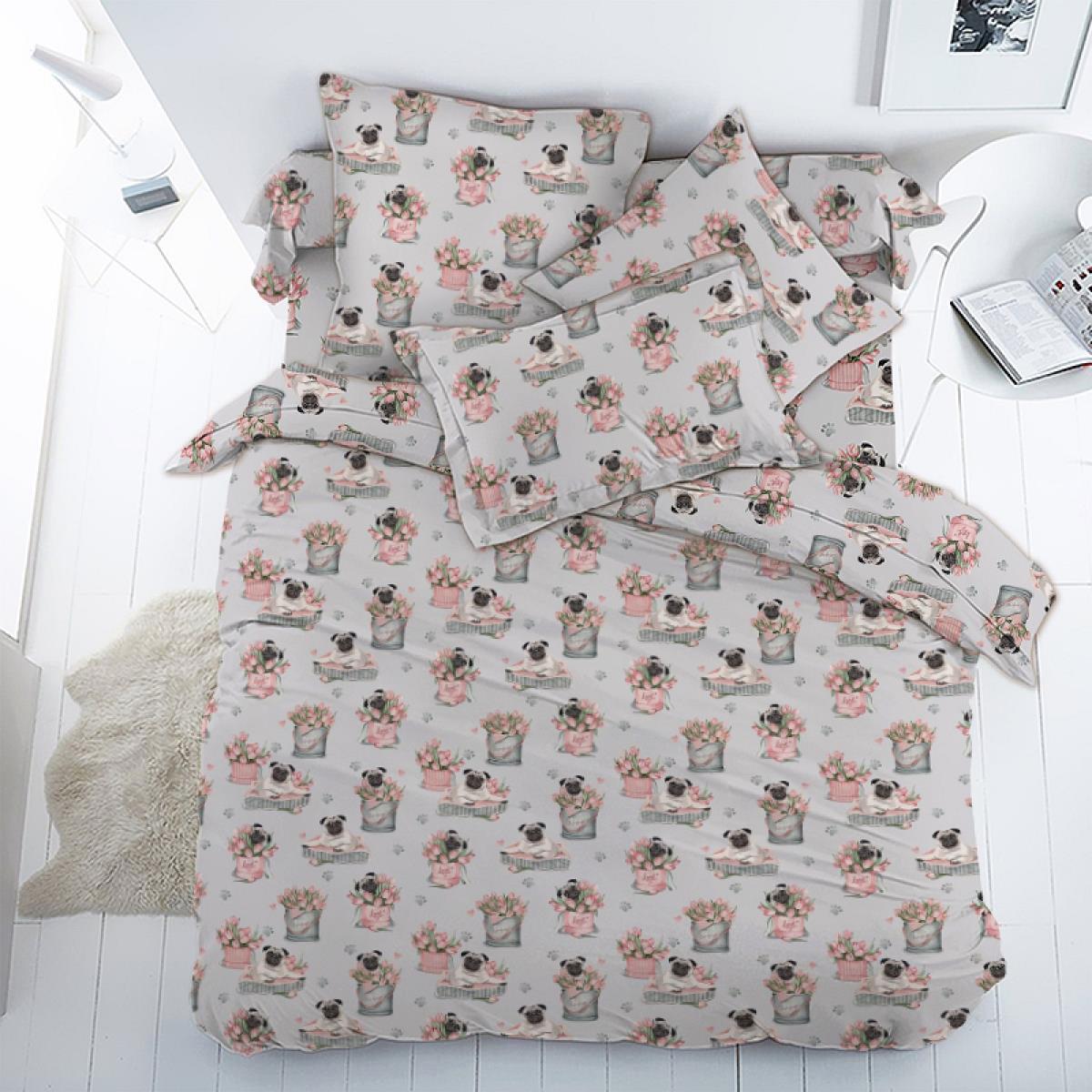 Бязь Комфорт 150 см наб рис.13332-1 Мопсы - 0