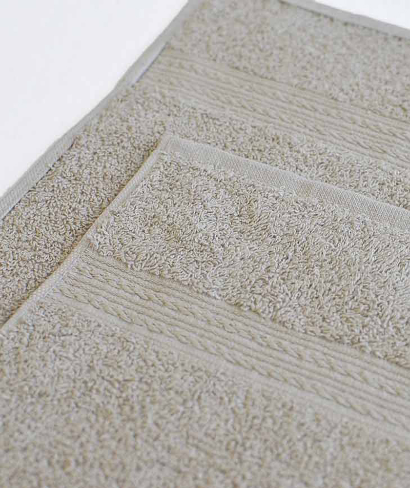 Полотенце АС, Теплый серый махровое - 0