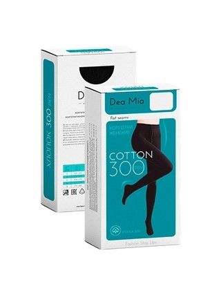 Колготки жен. 1464 DEA MIA COTTON 300 черный 5 - 0