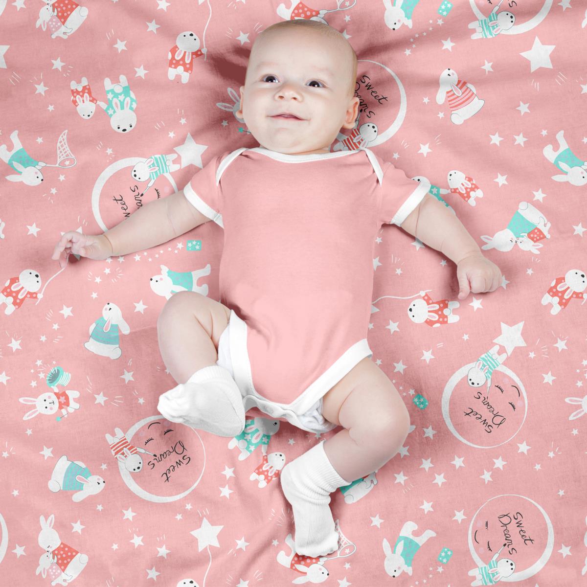 Фланель 90 см наб рис.64044-4 Космик розовый (комп 957528) - 2