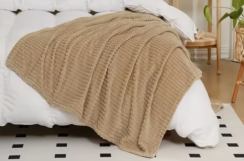 Плед велсофт Евро Бежевый - 1