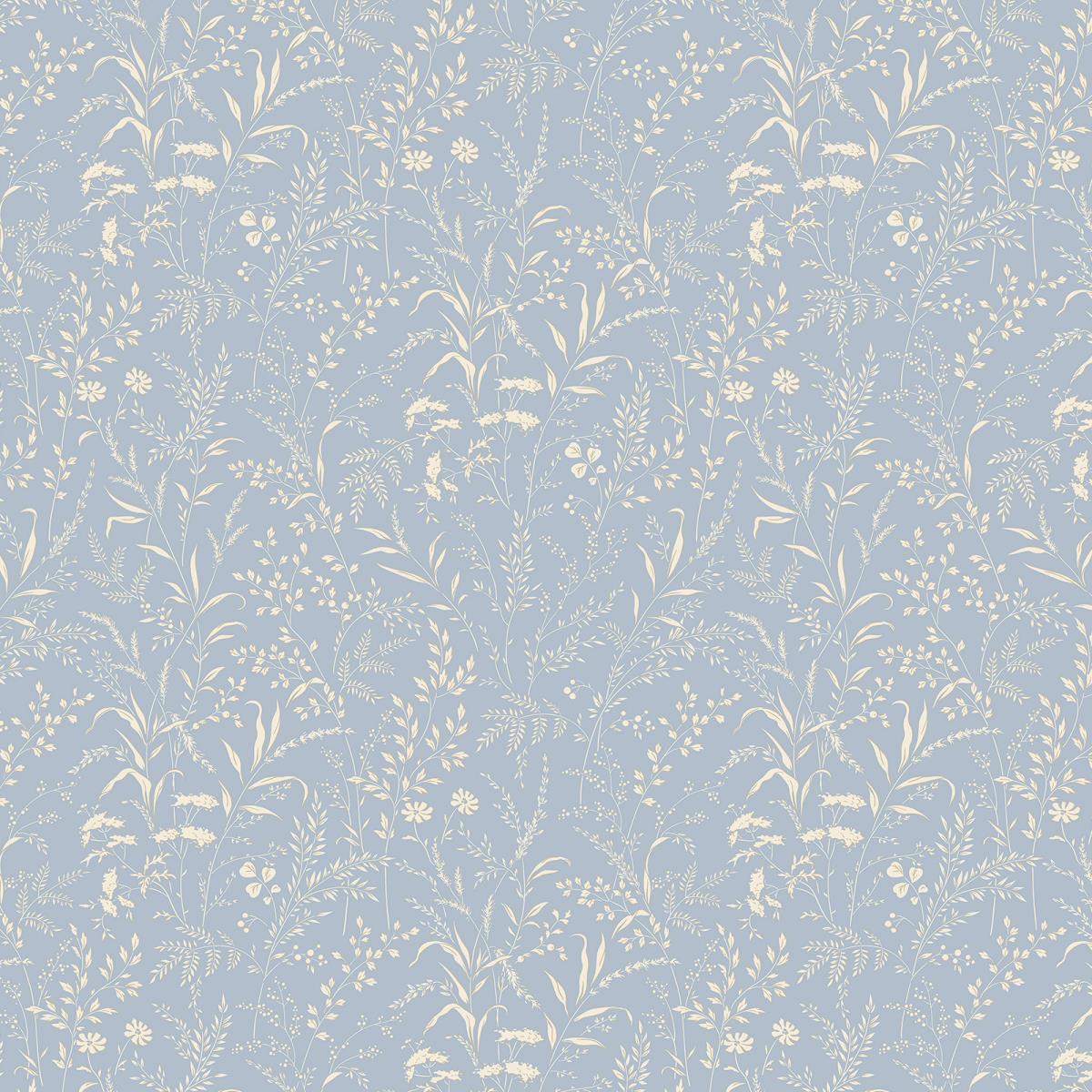 Бязь Комфорт 220 см наб рис.50015-2 Ботаника на синем - 2