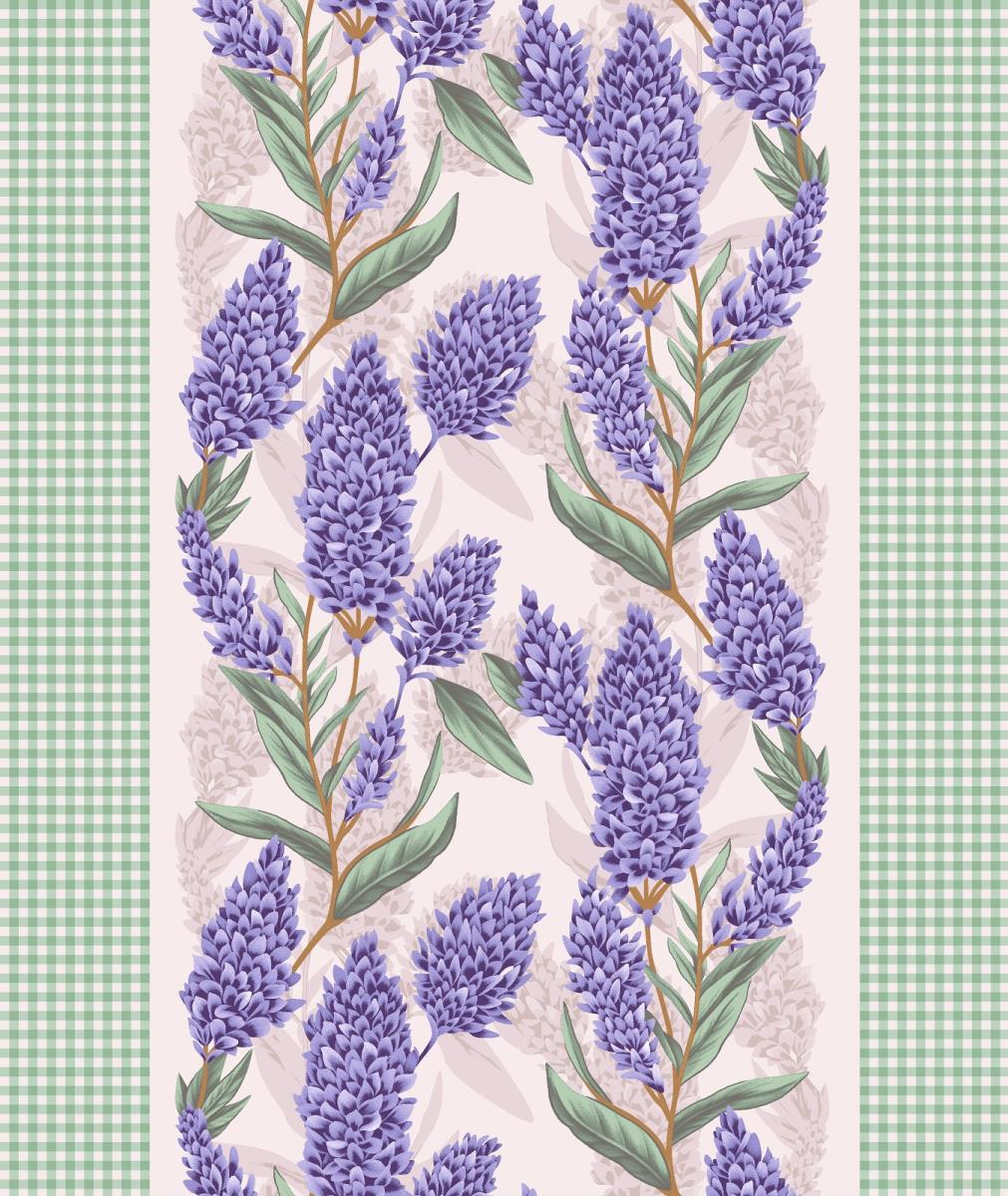 Полотно вафельное 50 см наб рис.29321-2 Мускари - 0