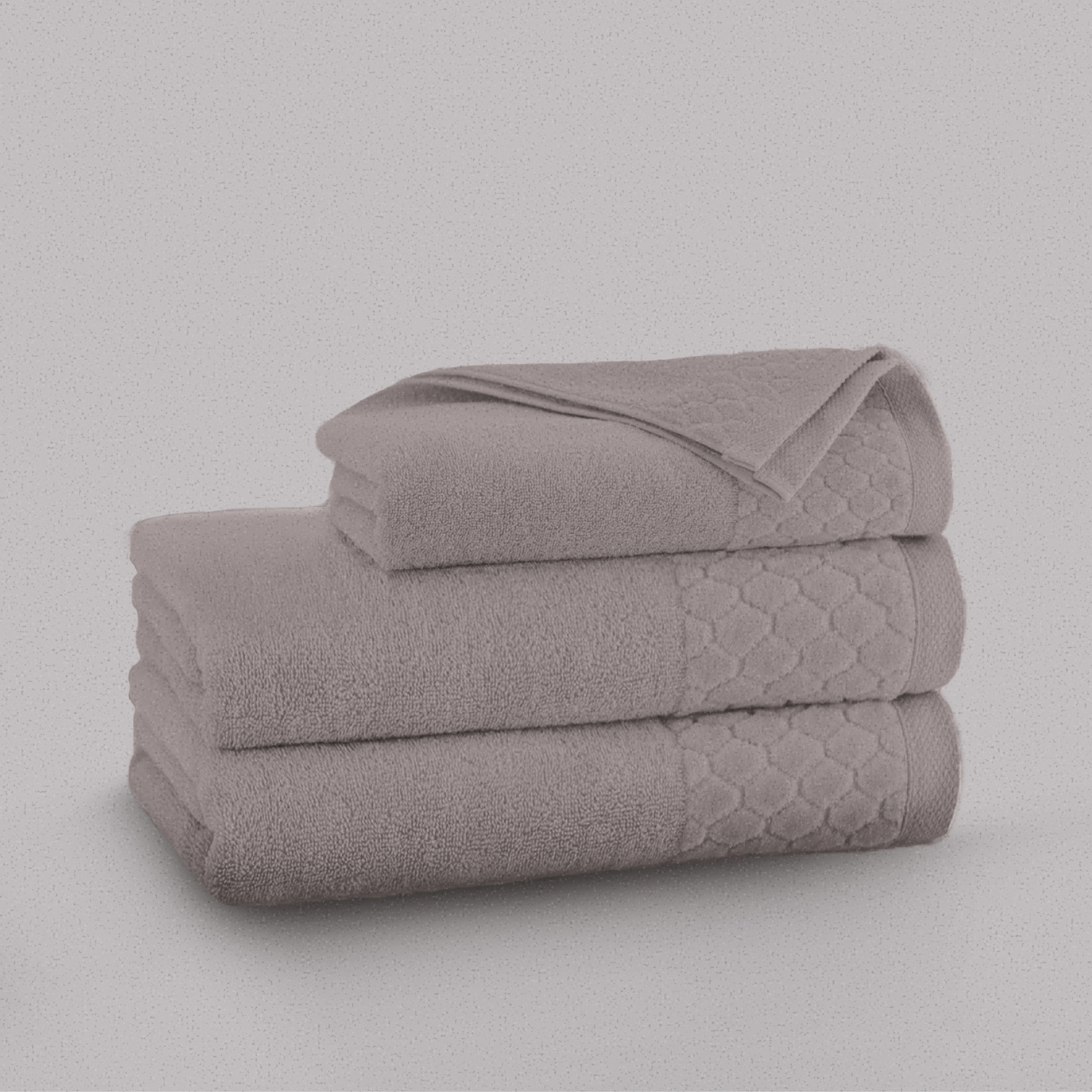 Полотенце махровое Fine Line, коллекция Mokko, пурпурно-серый - 0