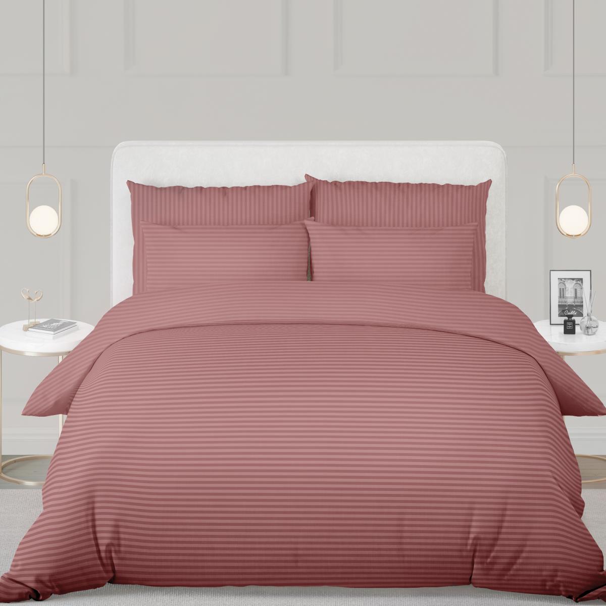 Простыня страйп-сатин Fine Line рис.Розовый перламутр - 0