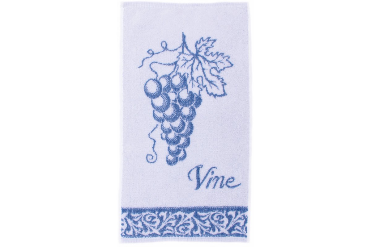 Полотенце махровое пестротканое АВГ С79-ЮА рис. 7377 Виноград - 0