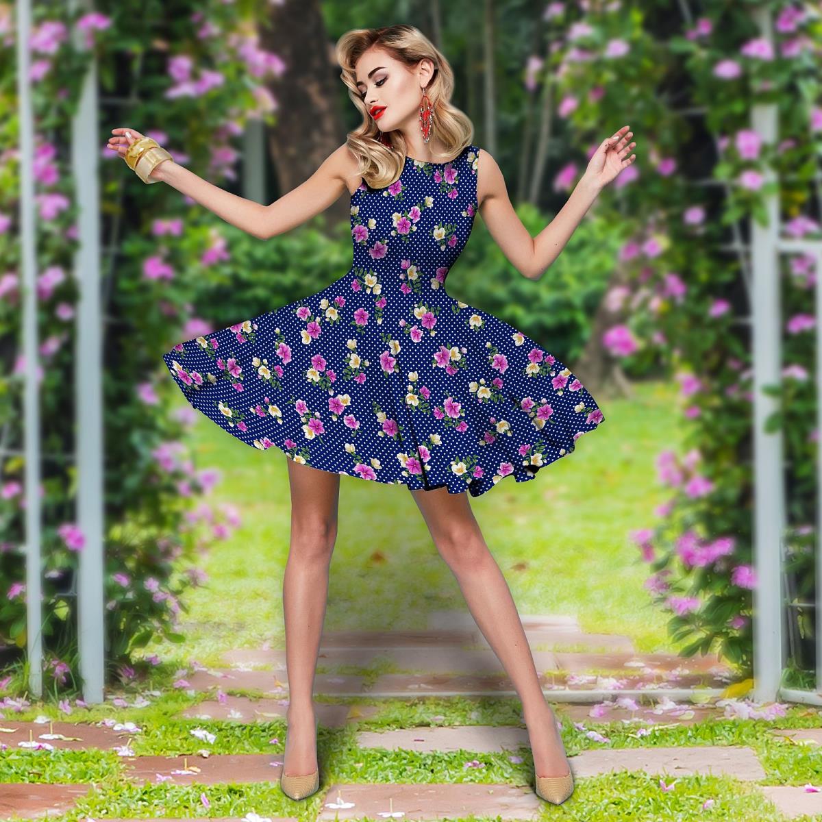 Бязь Комфорт 150 см наб рис.13301-4 Ипомея - 1