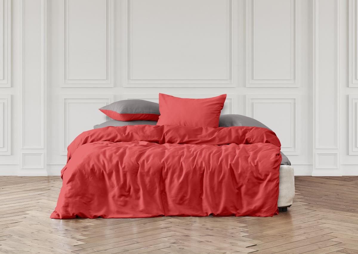 Перкаль 220 см г/к рис.86037-2 коралловый АК - 1