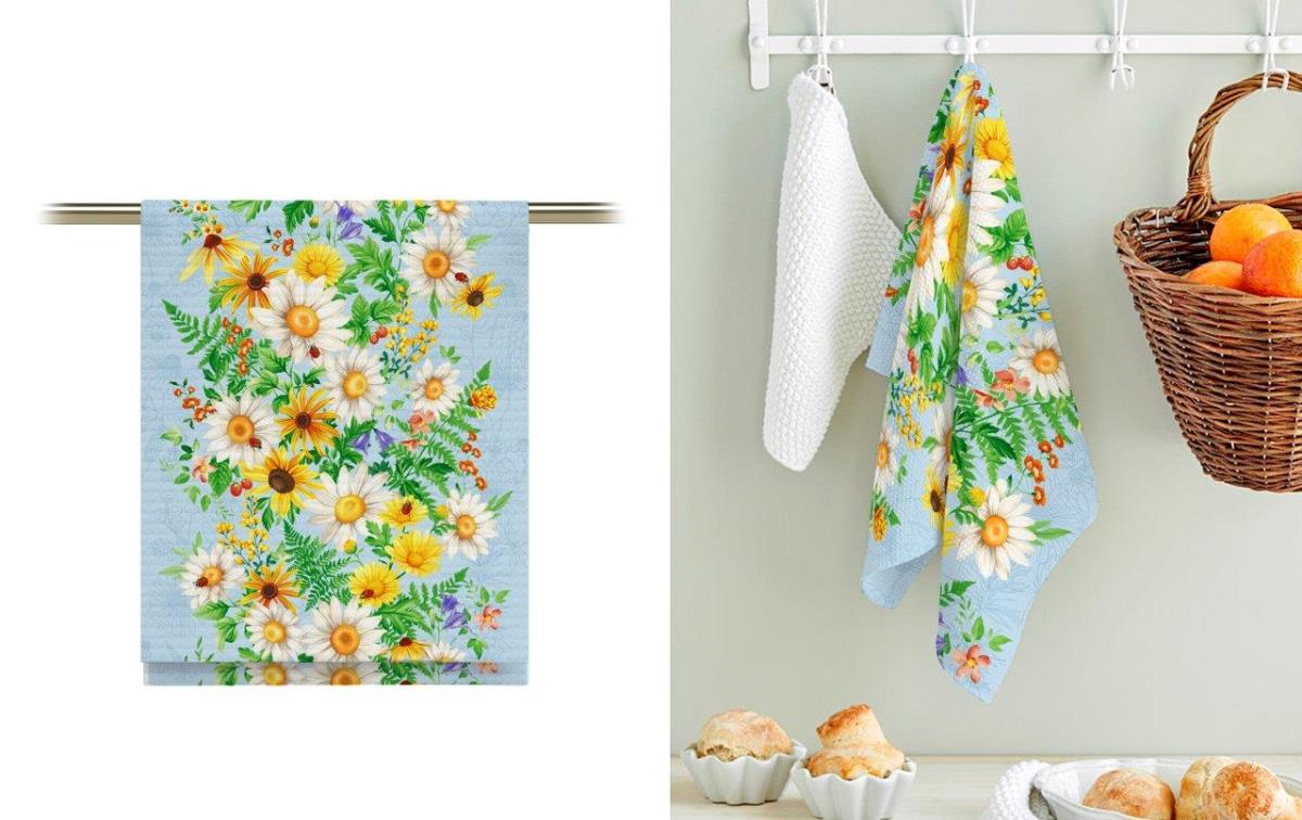 Полотно вафельное 50 см наб рис.5637-1 Летний день - 1