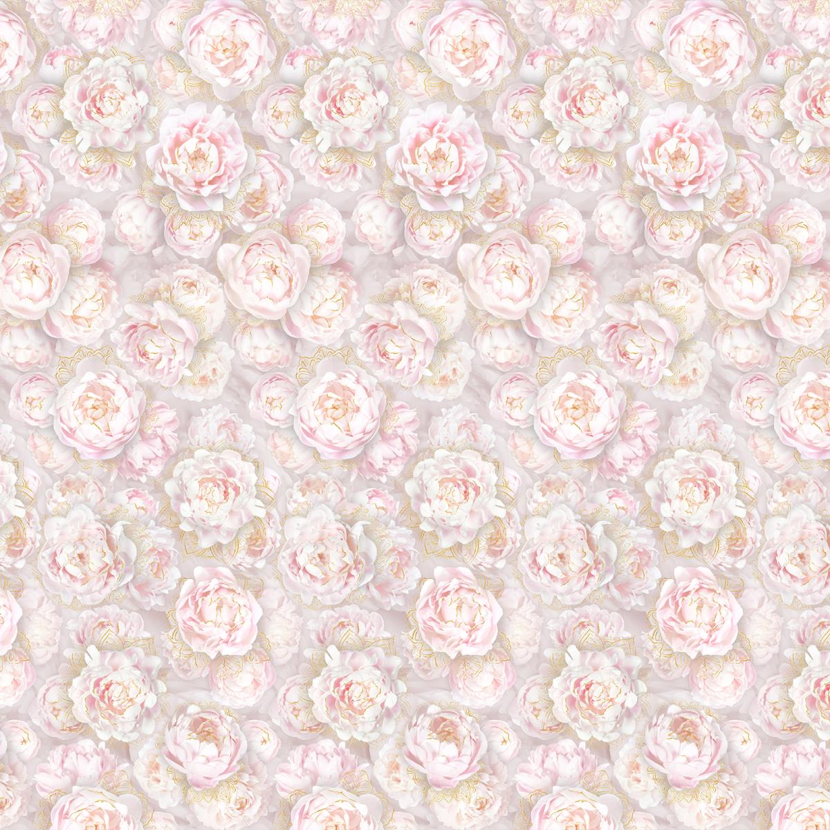 Перкаль 220 см наб рис.6890-1 Розовый жемчуг - 1