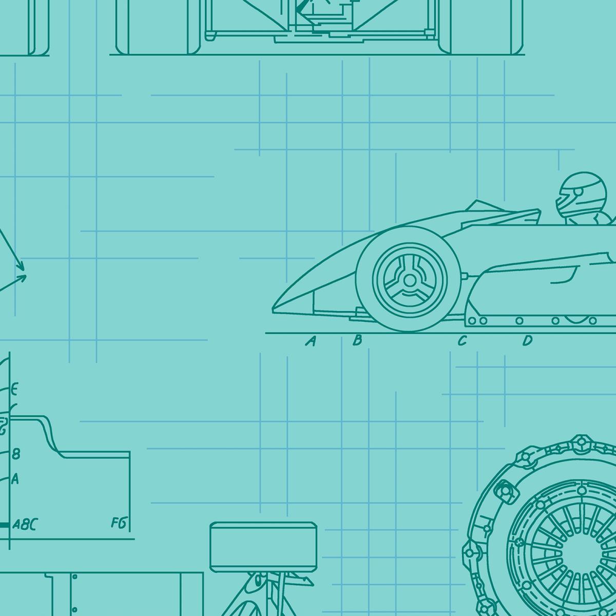 Перкаль 150 см наб рис.64029-1 Формула 1 компаньон - 0