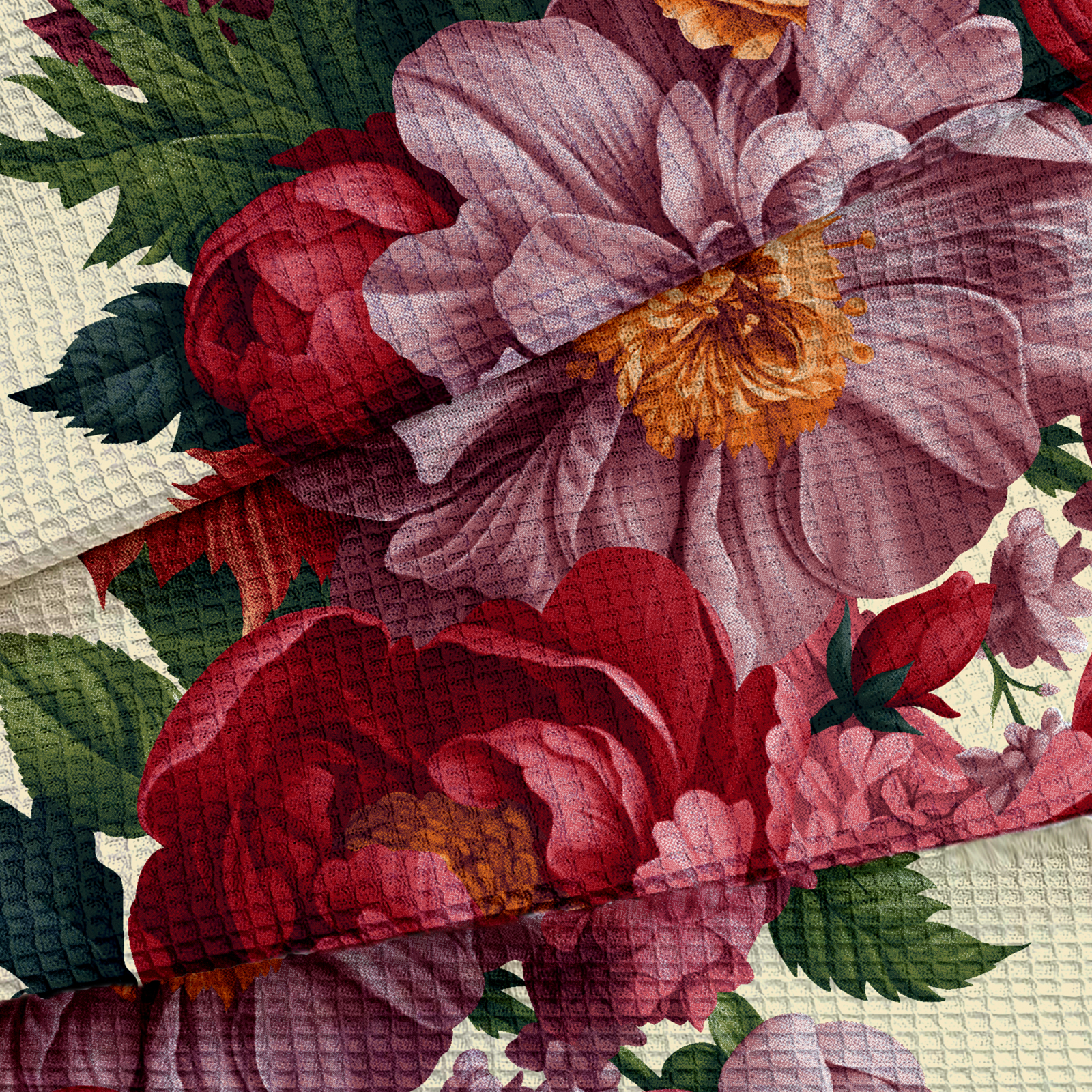 Полотно вафельное 50 см наб рис.29495-2 Цветочная алхимия - 3