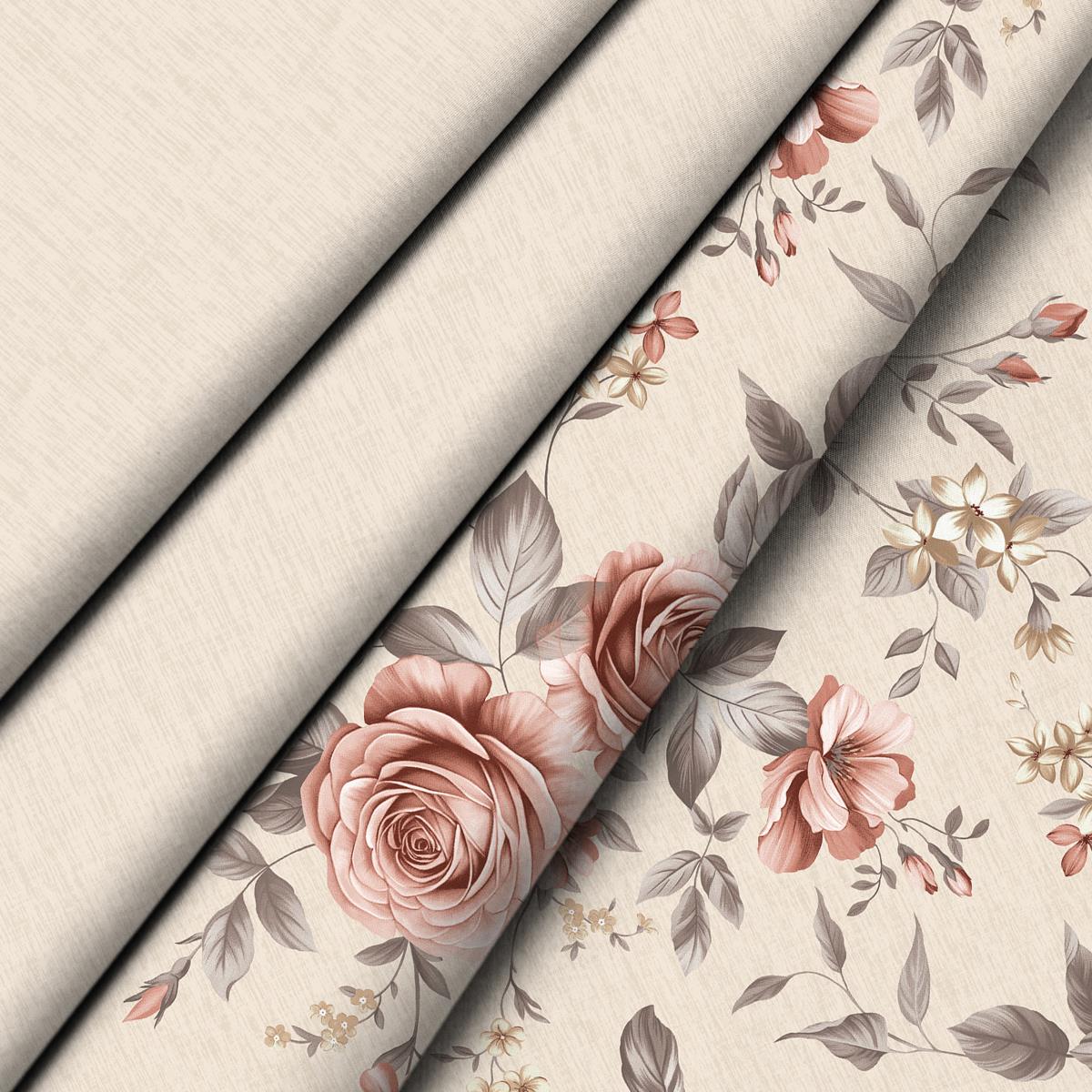 КПБ бязь Любимый дом рис.60299-1/60344-1 Чайная роза н/у - 2