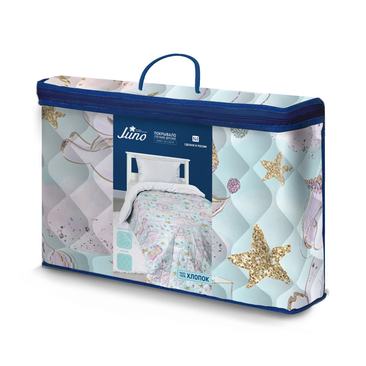 Покрывало стеганое Juno Сказочные единороги 13249-1 - 2