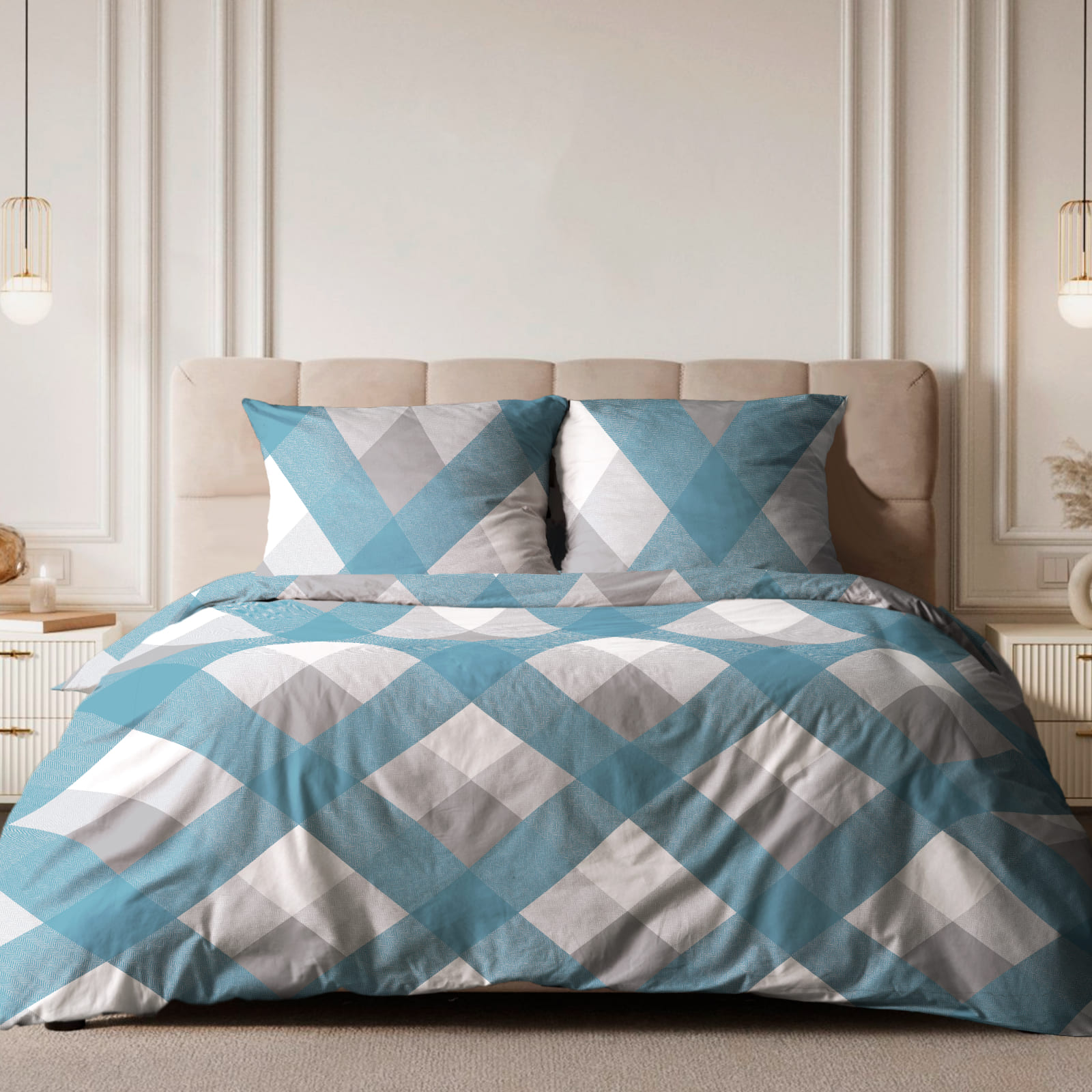 Перкаль 220 см наб рис.72264-2 Гео Велюр - 0