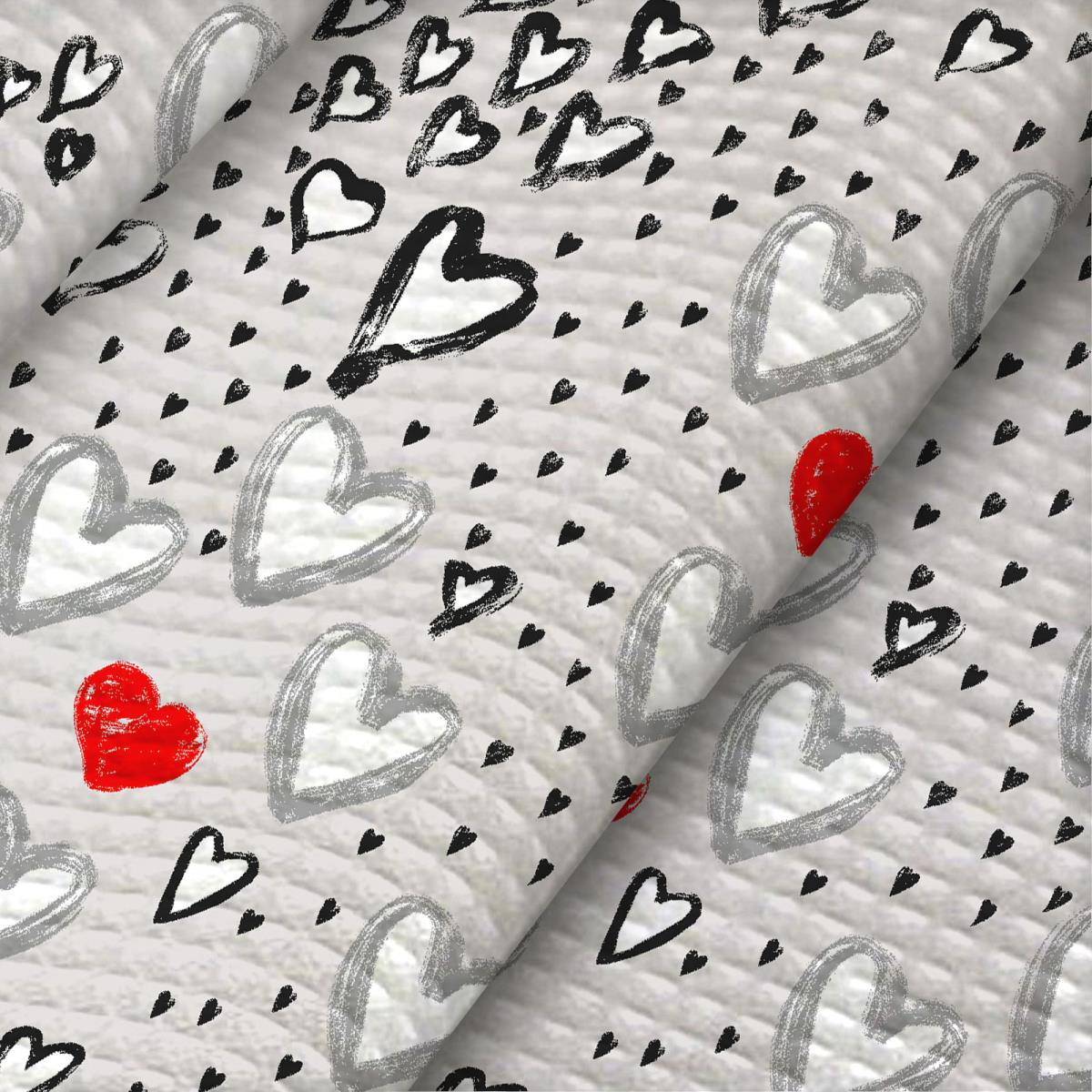 Полотно вафельное 50 см наб рис.62023-2 Сердца - 0