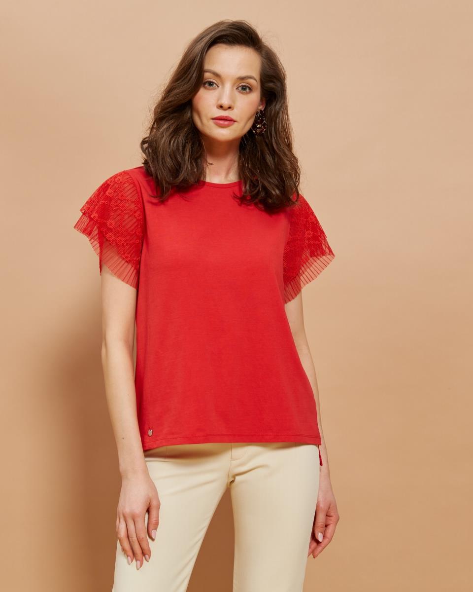 Фуфайка (футболка) жен BeGood SS20WJ139A Леди/Lady красный - 0