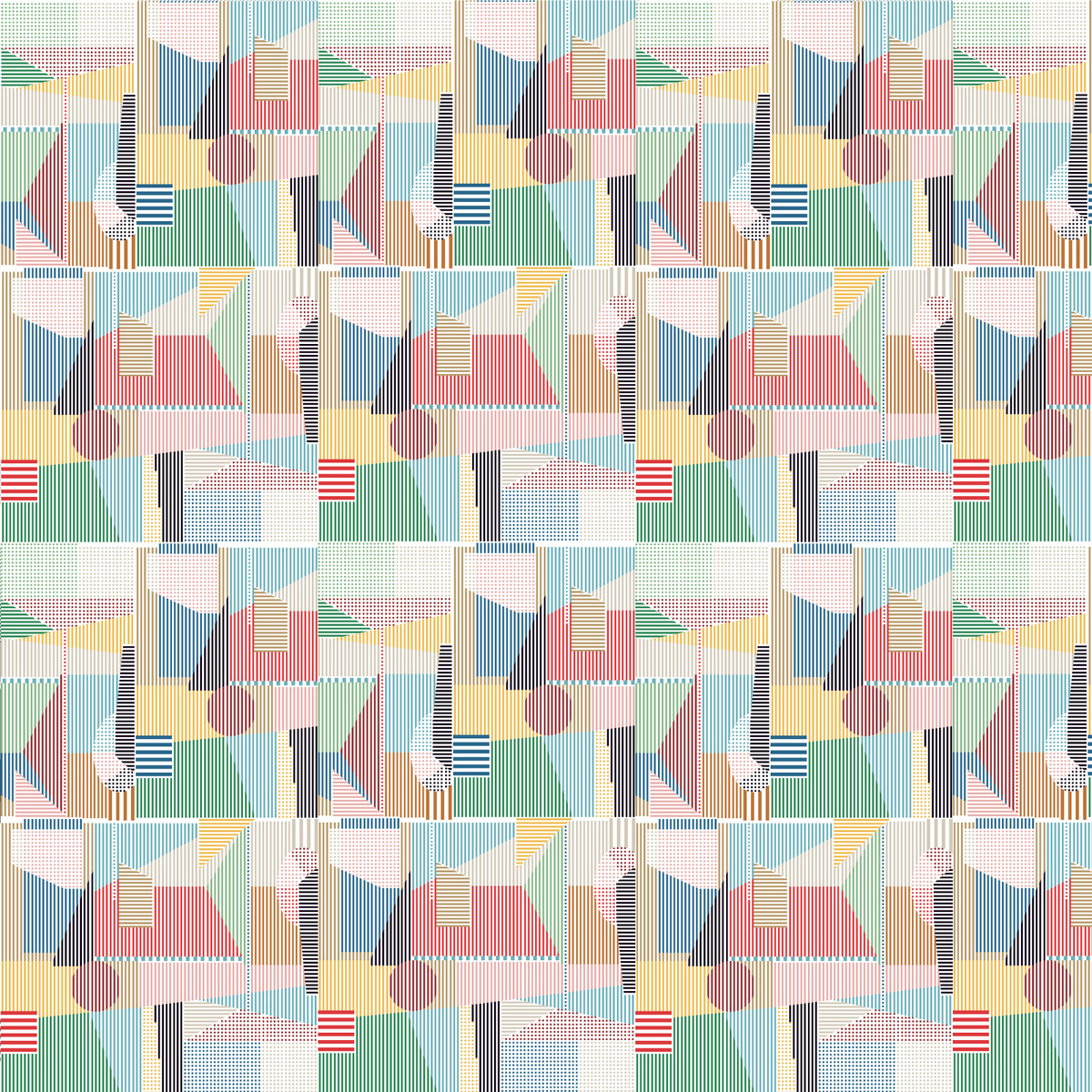 Перкаль 220 см наб рис.7204-2 Муар - 1