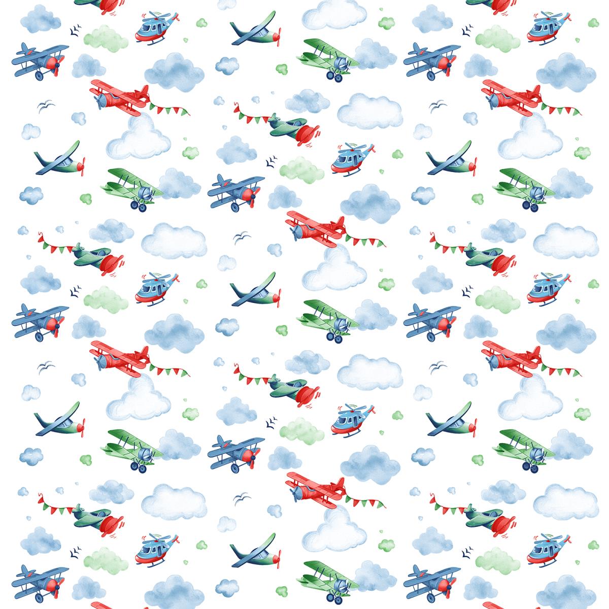 Перкаль 150 см наб рис.13471-1 Самолеты - 1