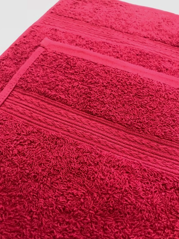 Полотенце АС, Амарантовый махровое - 0