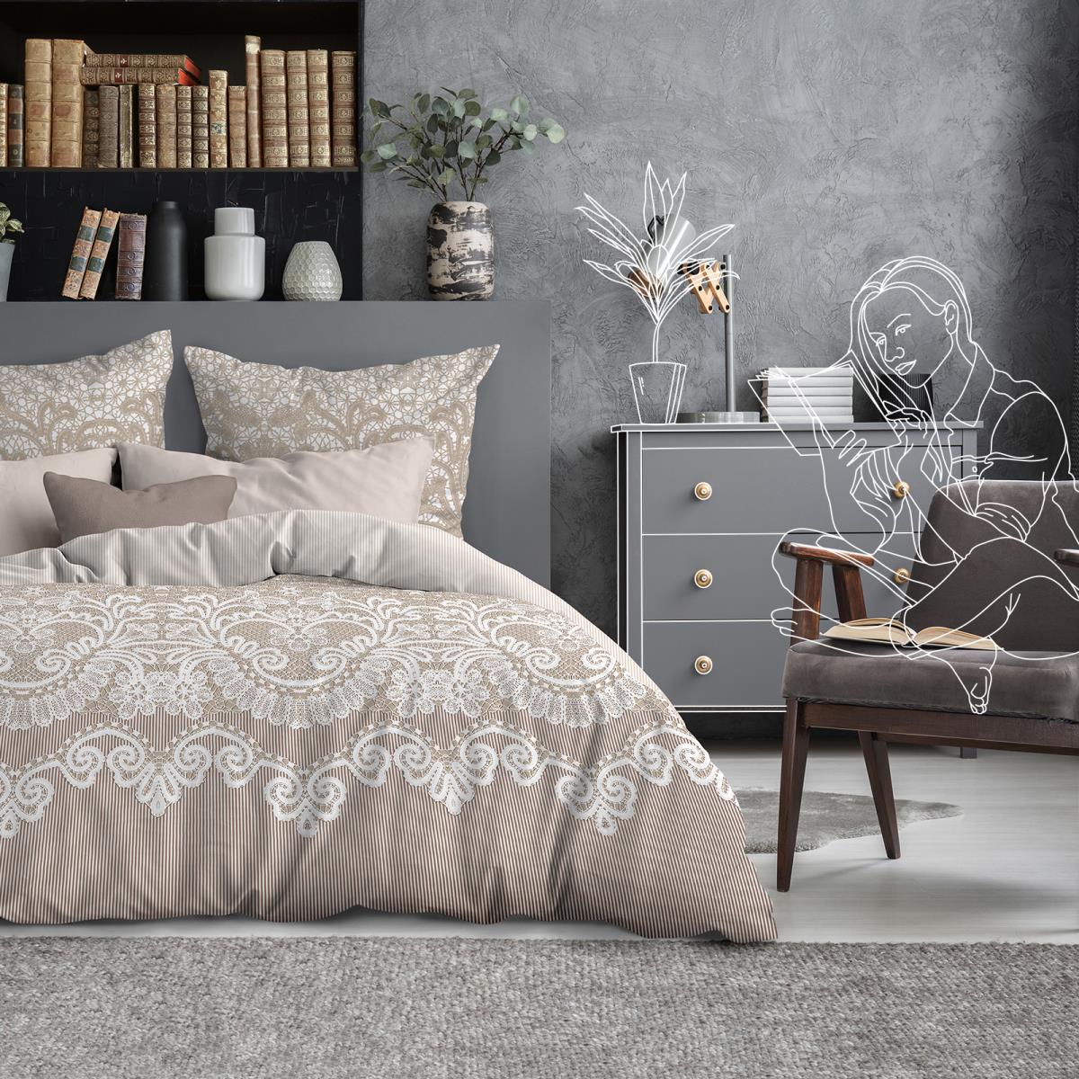 КПБ перкаль Domisonn рис.11186-1/11187-1 Даниэль - 0