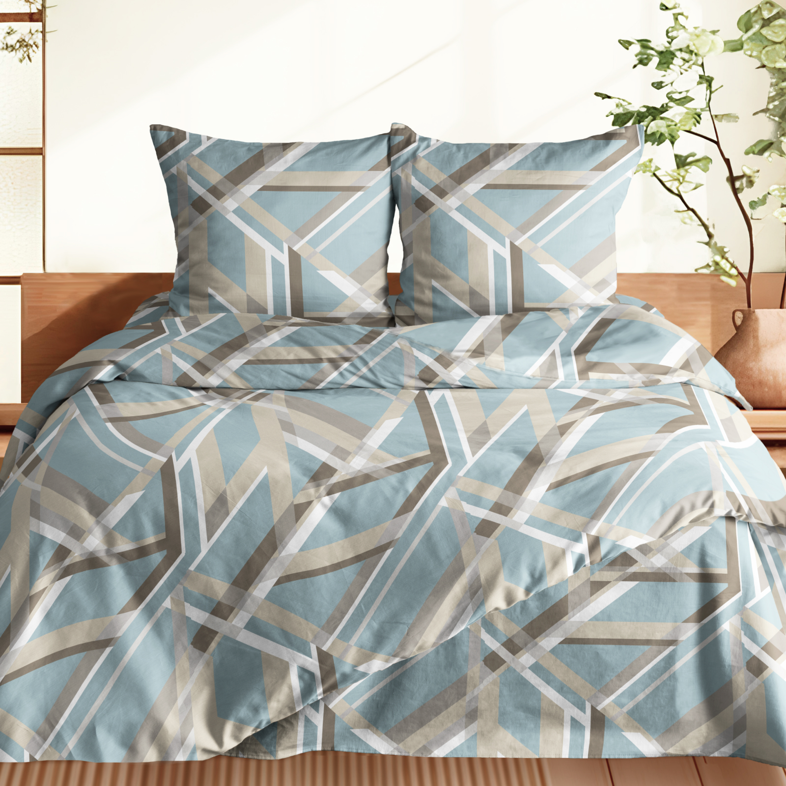 КПБ перкаль Fine Line рис.60234-1 Динамика new - 0