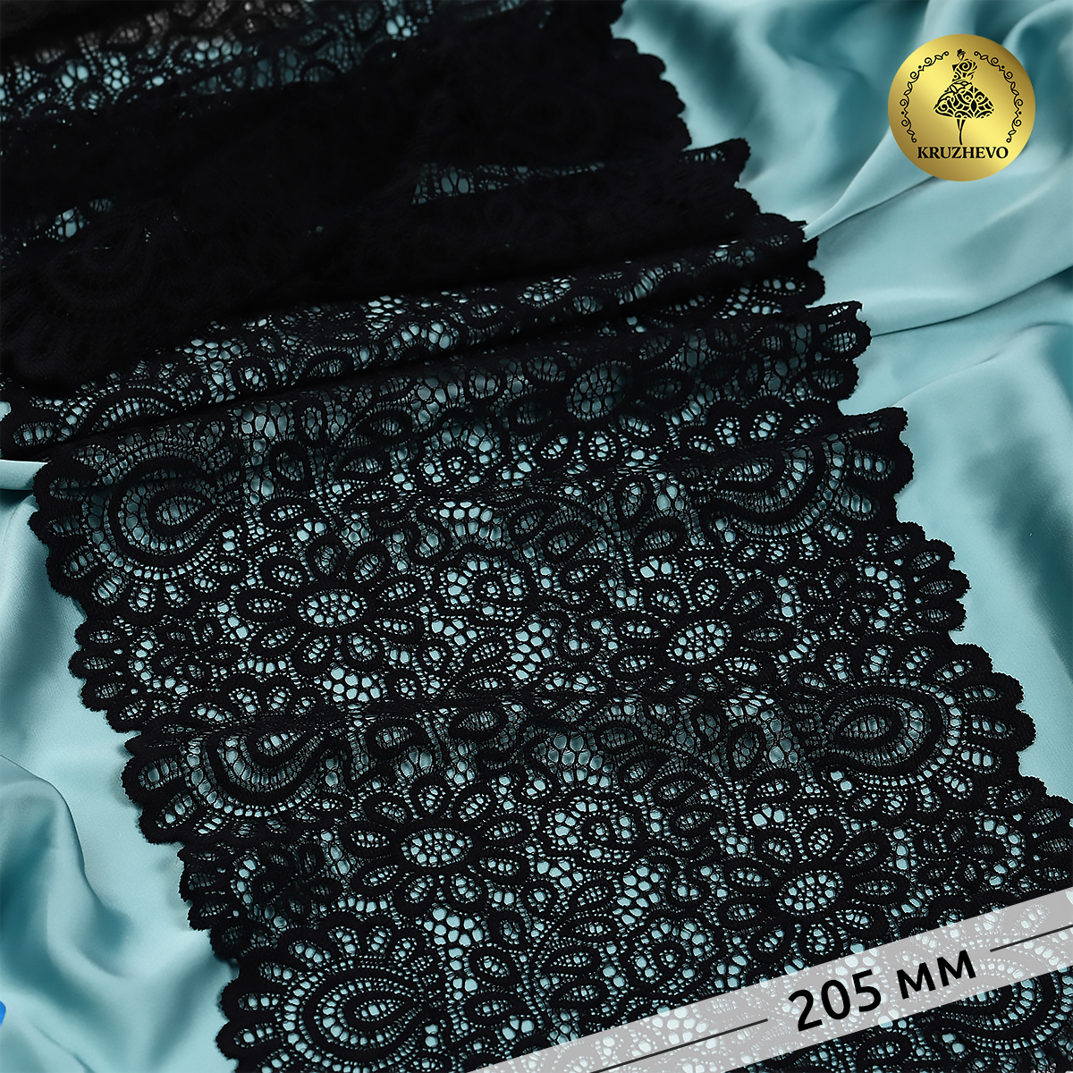 Кружево эластичное 21см в ассортименте - 0