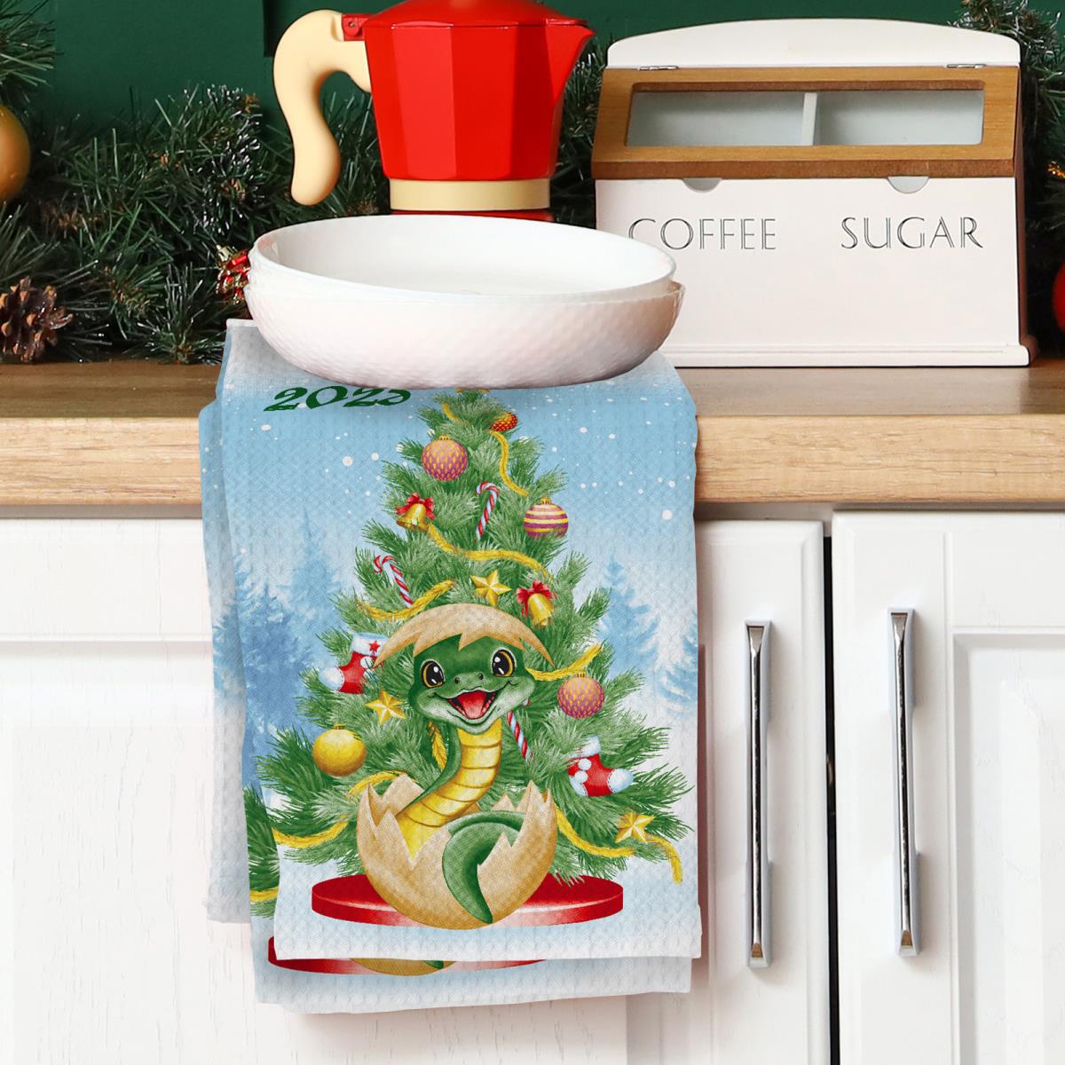 Полотенце вафельное Vse DOMA рис.60241-1 Змейка ёлочка - 0