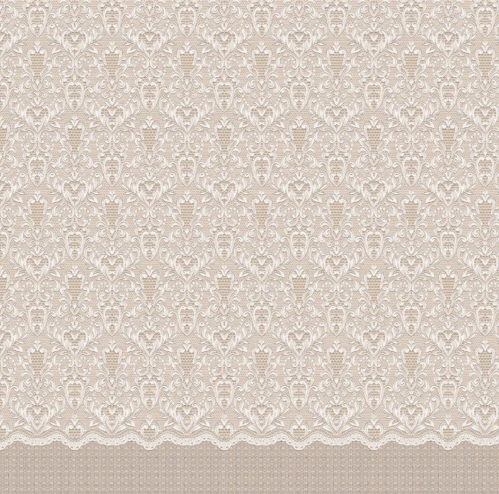 Перкаль 220 см наб рис.72086-2 Кружевная вуаль - 1