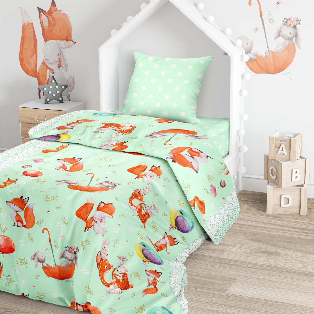 КПБ бязь Juno рис.8972-1/8694-2 Лисята - 0