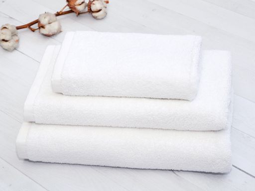 Полотенце махровое цв. белый, 450г/квм - 1