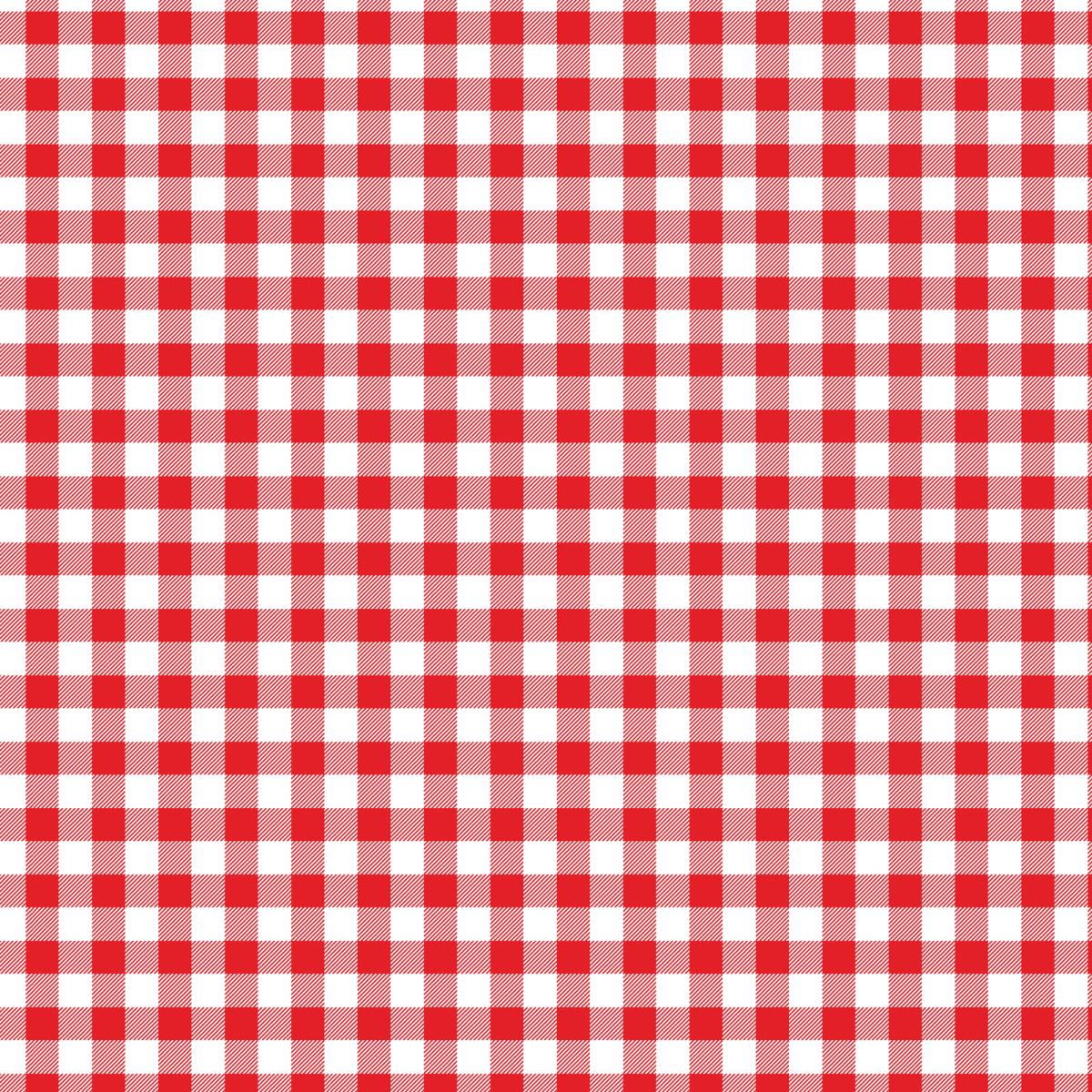 Скатерть рогожка Fine Line рис.62065-2 Красно белая клетка - 1