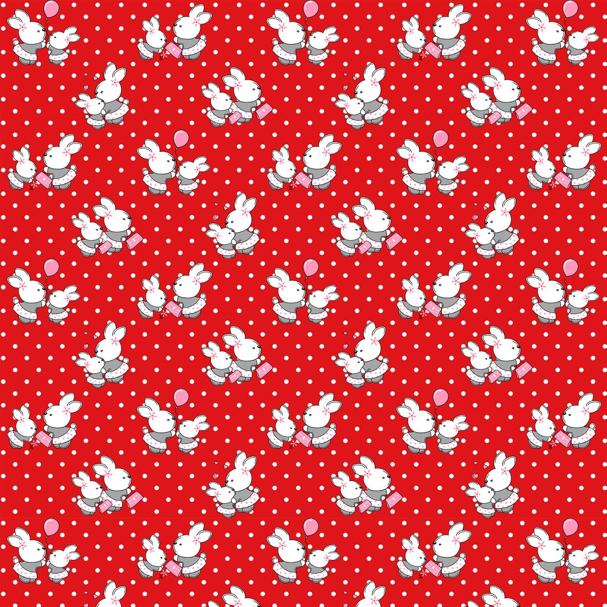 Бязь Премиум 150 см наб рис.13401-2 Зайчики - 1