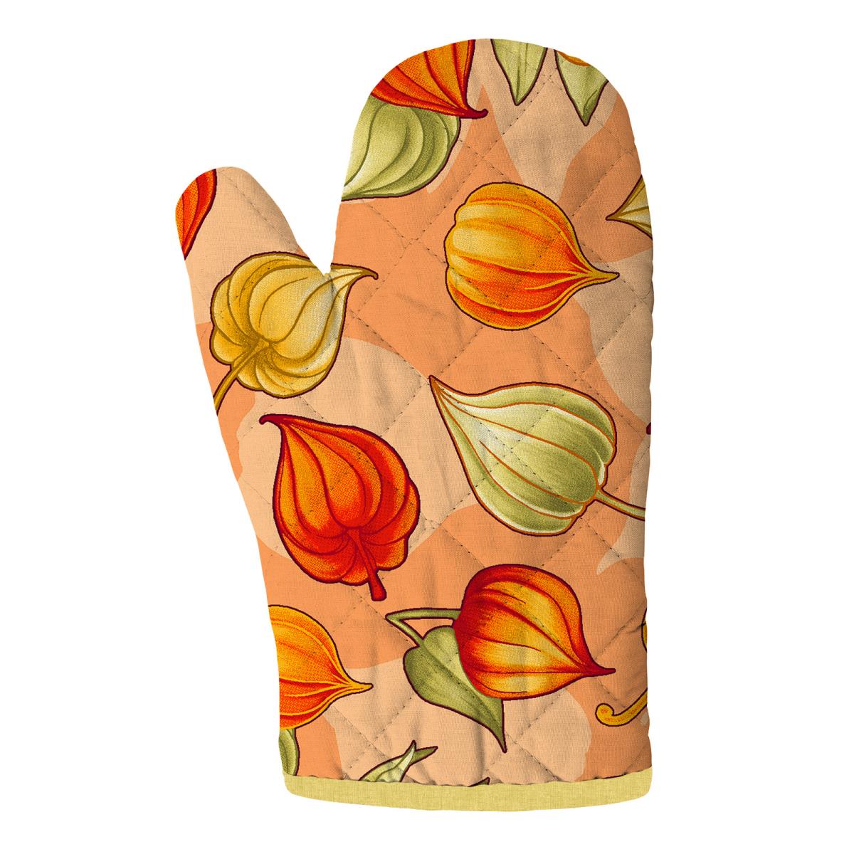 Прихватка-рукавица рогожка Vse DOMA рис.60244-1 Физалис - 0