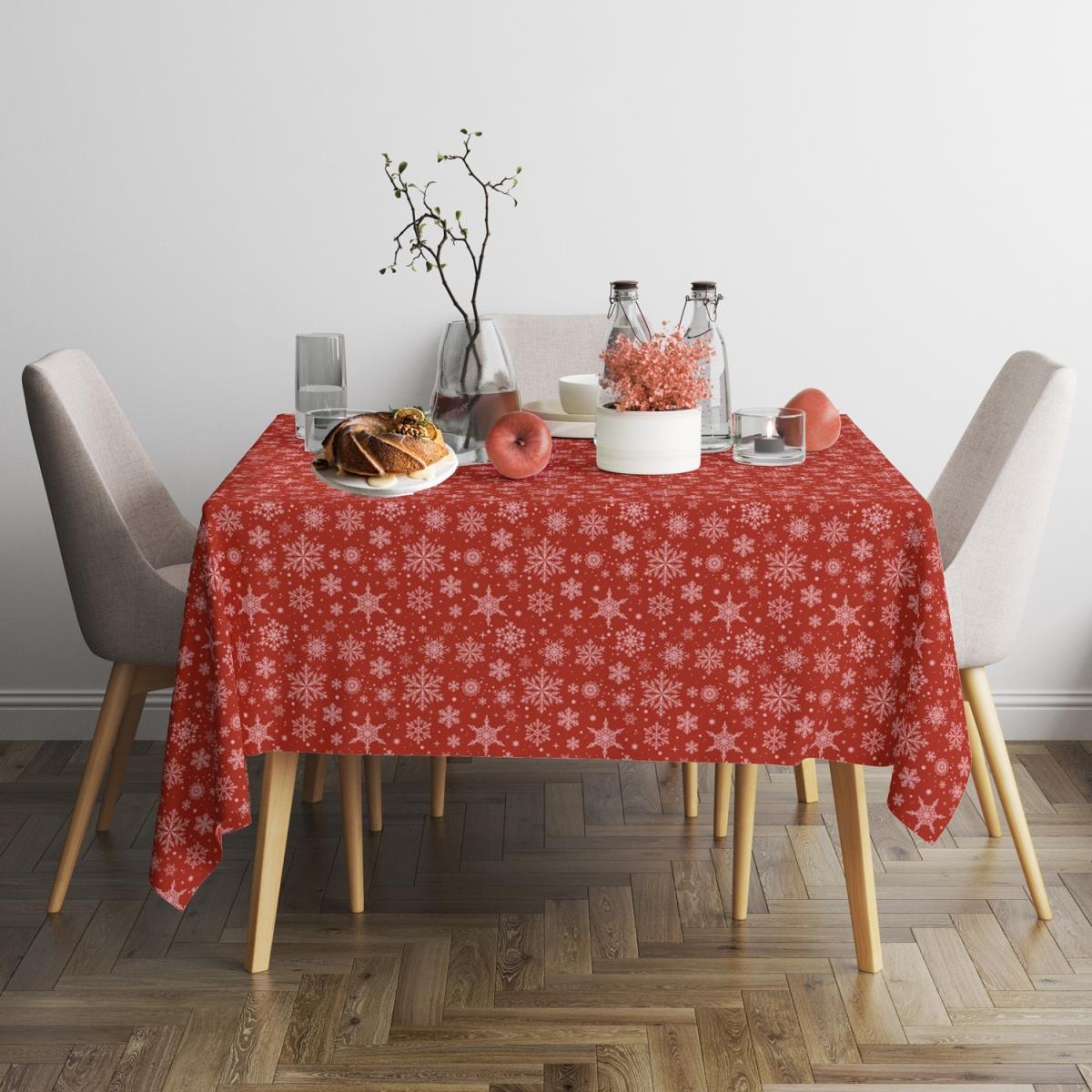 Скатерть рогожка Floox рис.40169-1 Снежные искры - 0