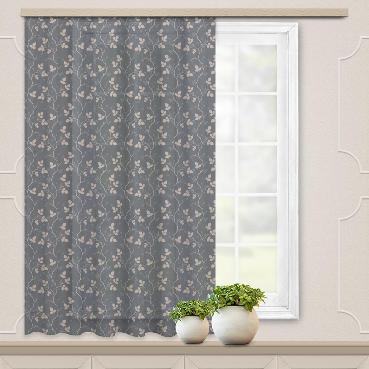 Штора тюль Fine Line Вьюн, серый - 0