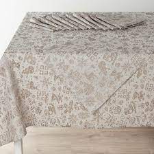 Скатерть п/лен, 6 салфеток 150*220 Зкв - 0