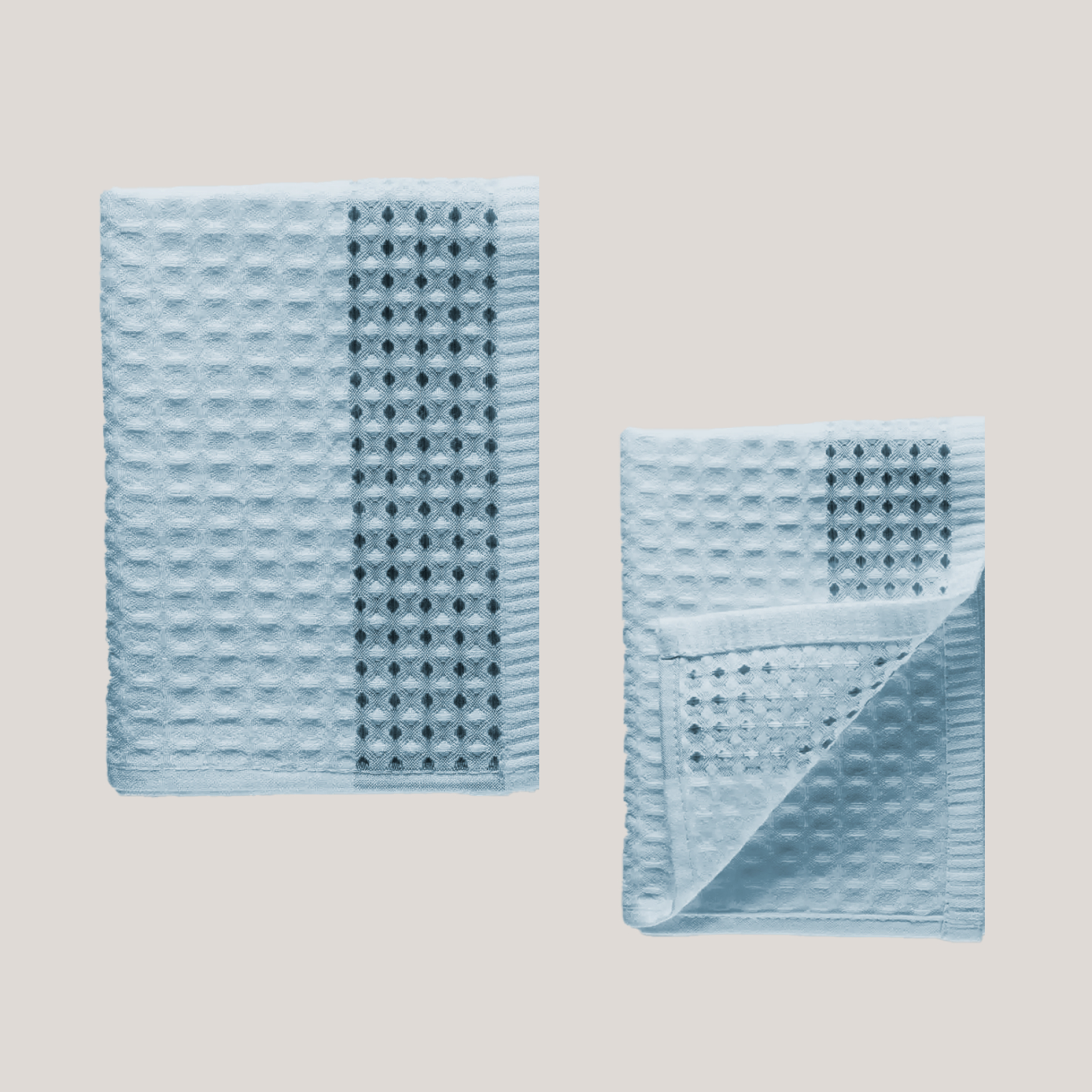 Полотенце вафельное Fine Line, коллекция Amelia, небесный - 0