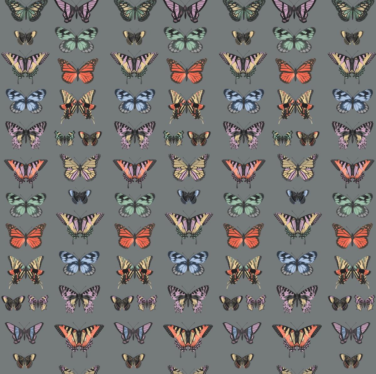 Перкаль 220 см наб рис.7229-1 Бабочки - 1