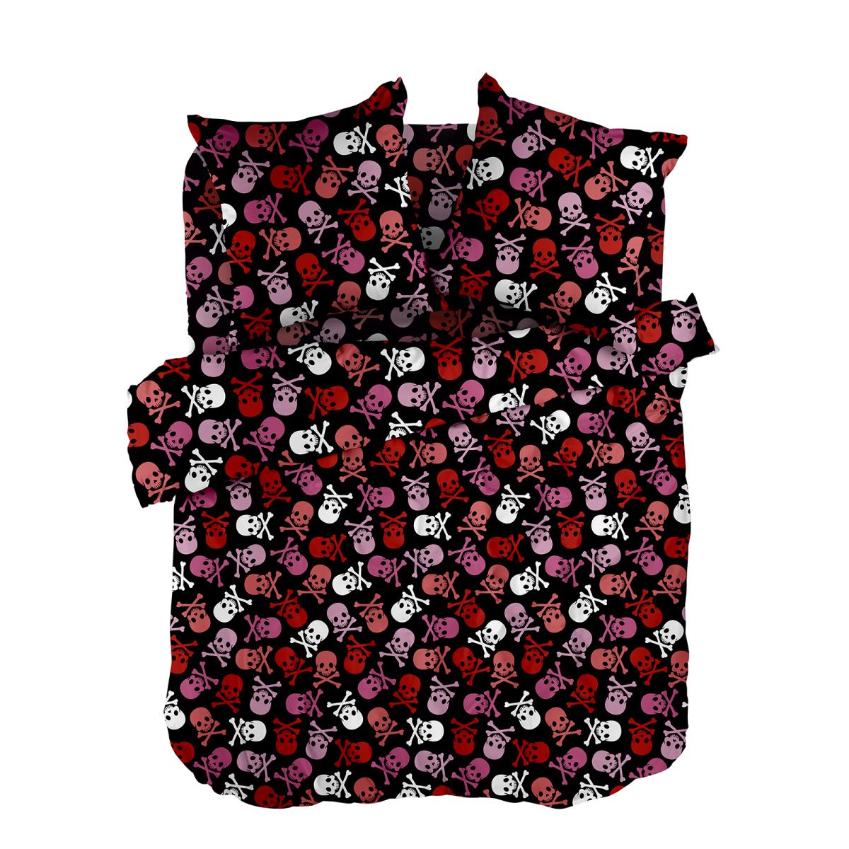 КПБ перкаль WENGE Young рис.60122-1 Colored skulls - 0