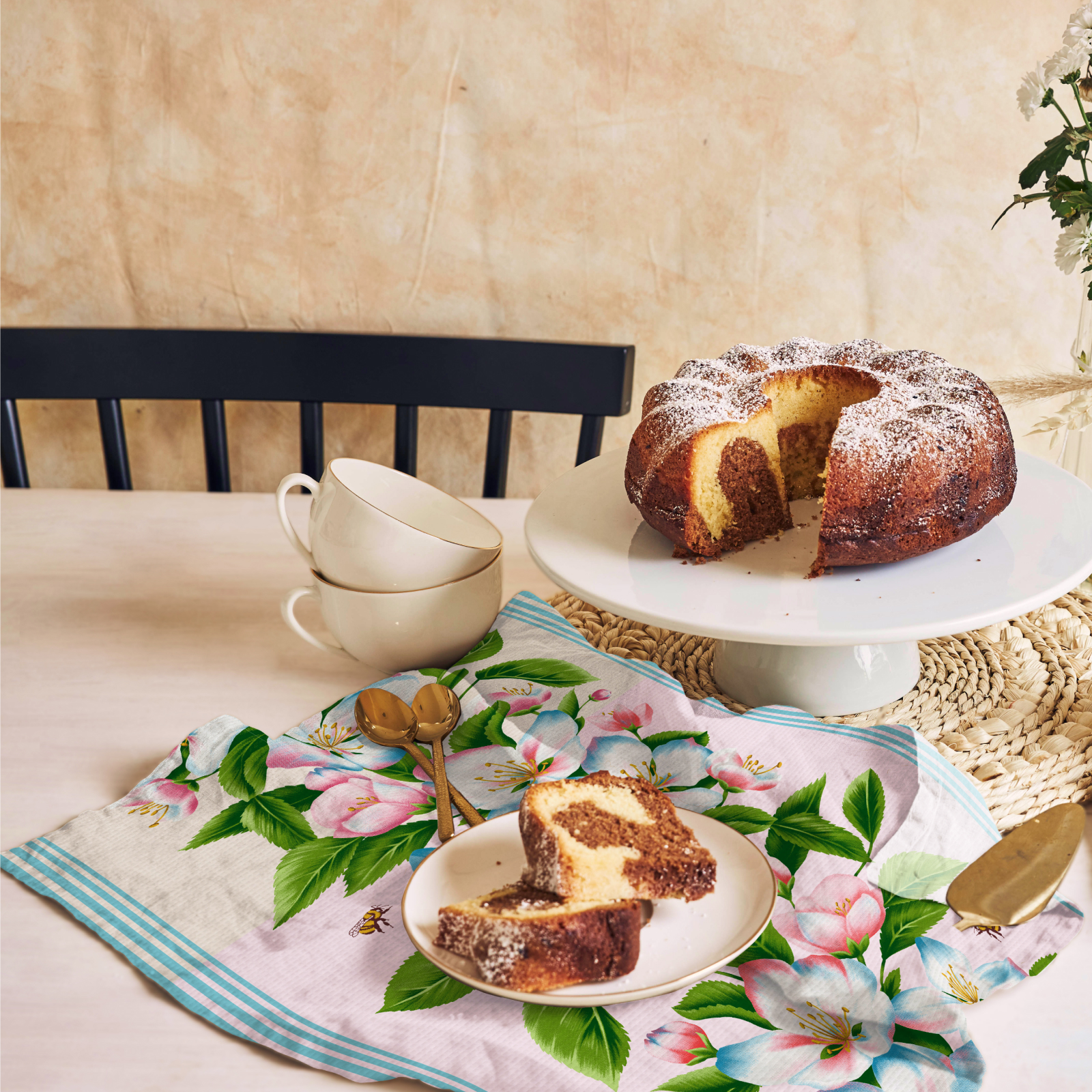 Полотно вафельное 50 см наб рис.29432-2 Цветочный вернисаж - 2