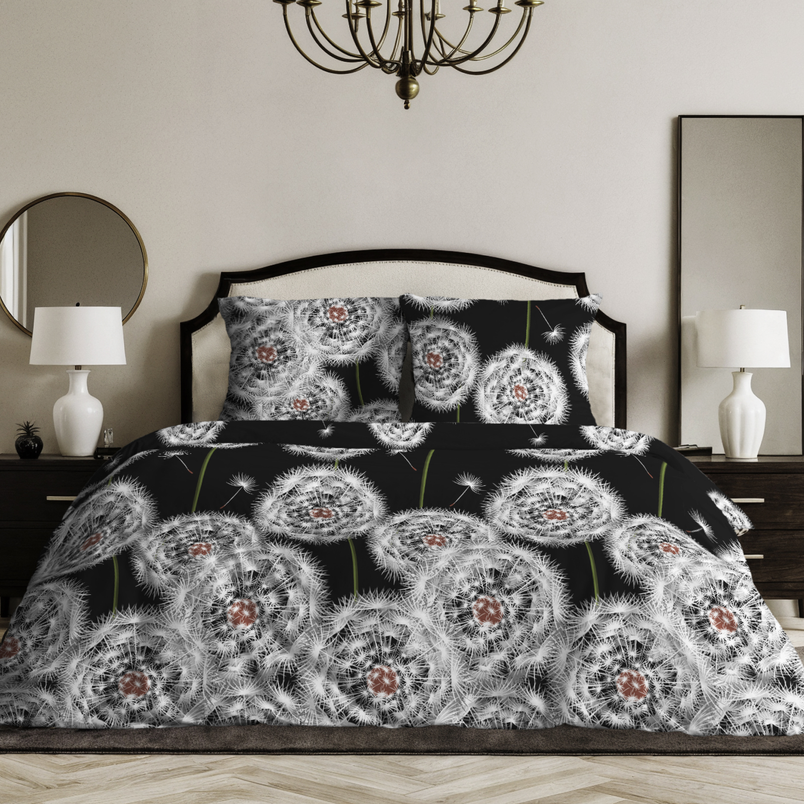 Перкаль 220 см наб рис.72251-1 Одуванчики - 0