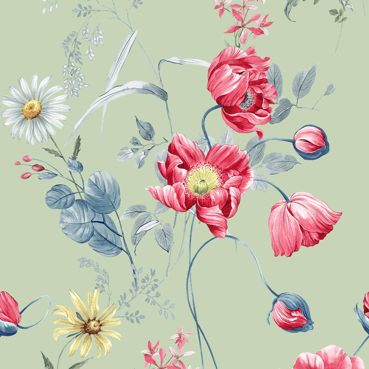 Бязь Премиум 220 см наб рис.50244-3 Дэйзи (комп 996181, 996287) - 1