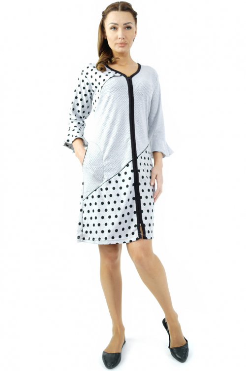 Халат женский серый 48-58 РДГ арт 513 - 0