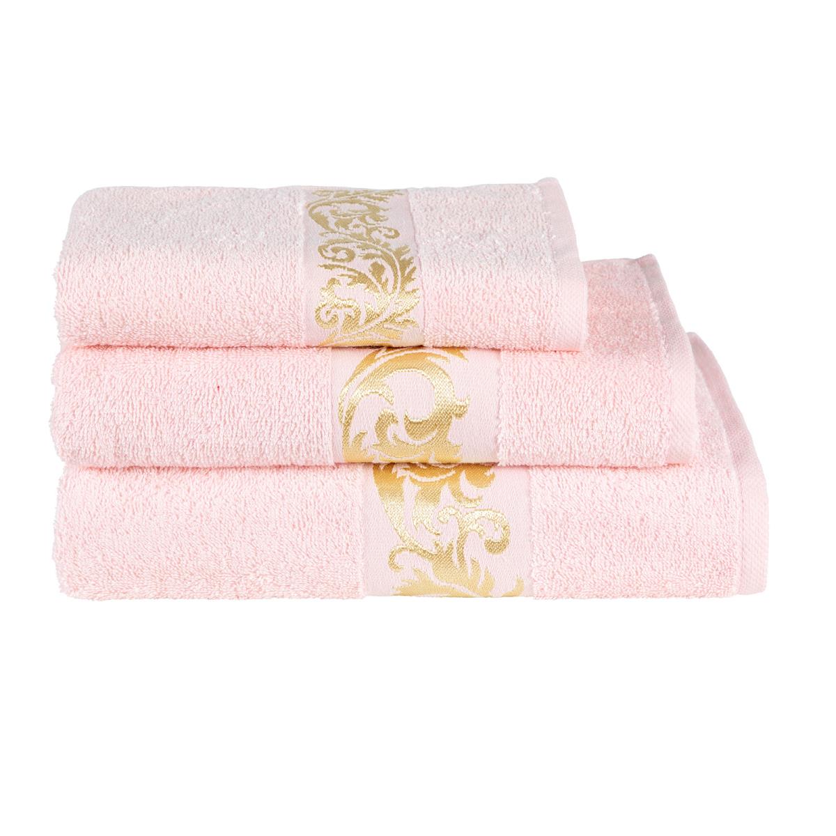 Полотенце махровое Gala бордюр Элегия розовый - 0